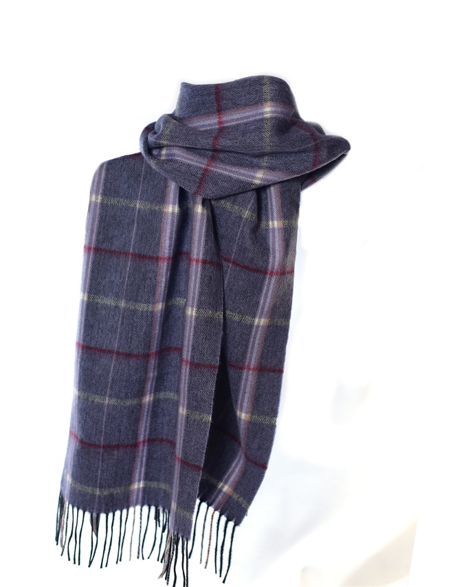 Купить Шарф синий из 100% шерсти яка 