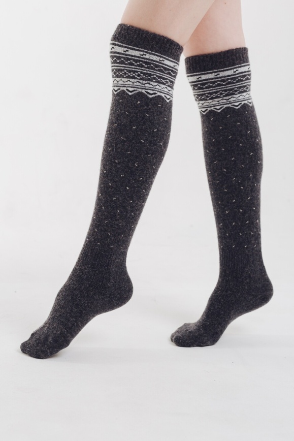 Купить Гольфы тёмно-синие из 70% шерсть яка 