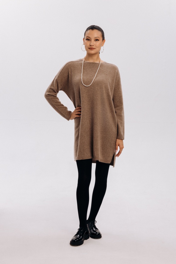 Купить Туника цвета капучино из 100% кашемира 