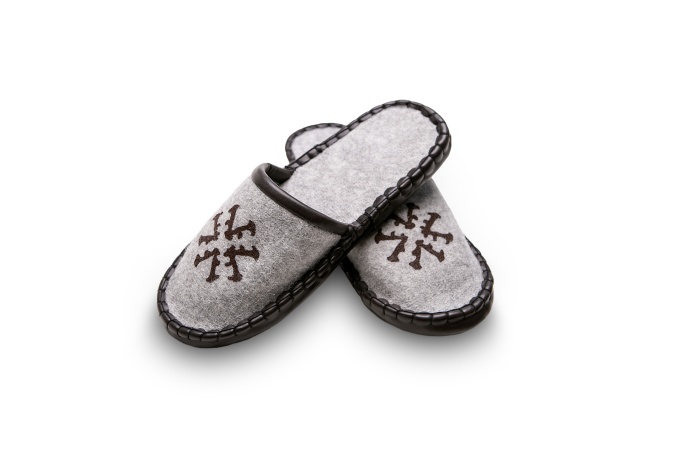 Купить Тапочки серые из войлока 