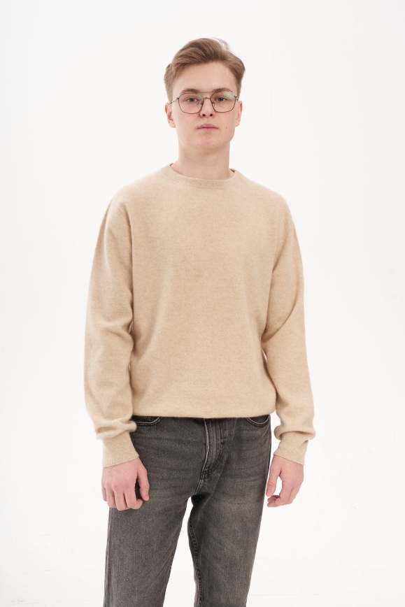 Купить Джемпер бежевый из 100% кашемира 