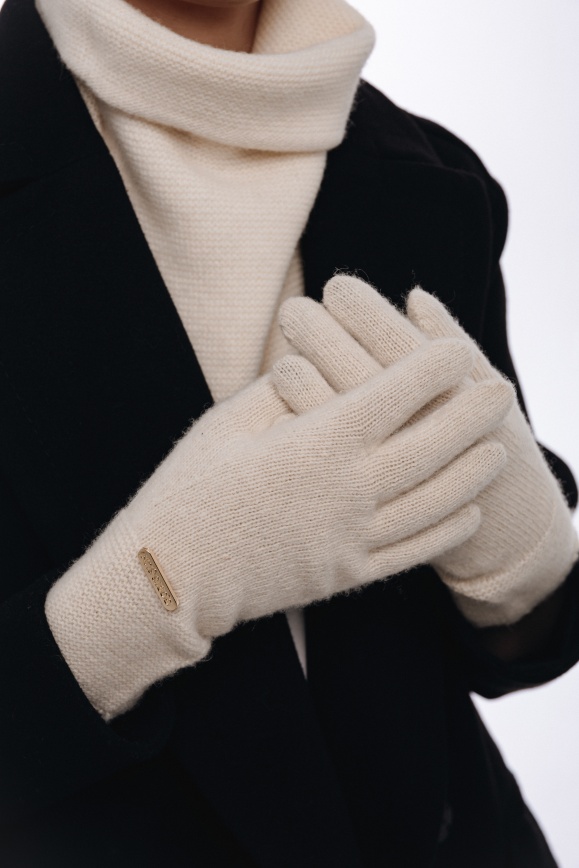 Купить Перчатки из 100% шерсти верблюда белые 