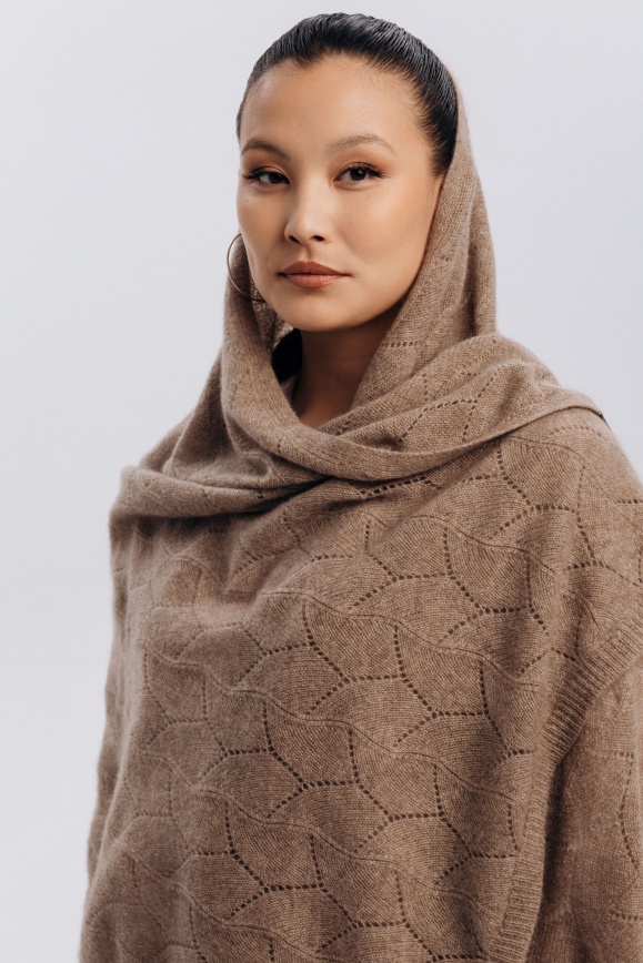 Купить Палантин из 100% кашемира цвета капучино 