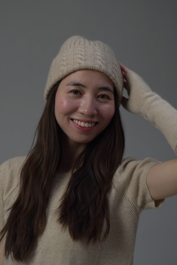 Купить Шапка бежевая из 100% кашемира 