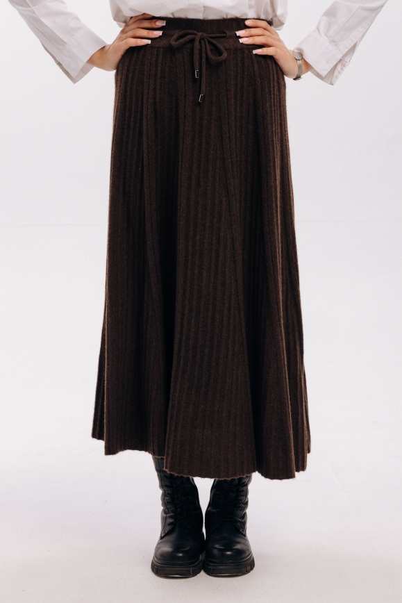 Купить Юбка коричневая из 100% пуха яка 