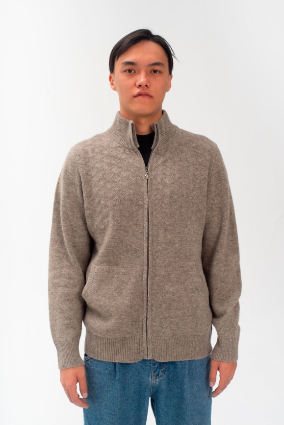 Купить Кофта цвета капучино из 100% шерсти яка 