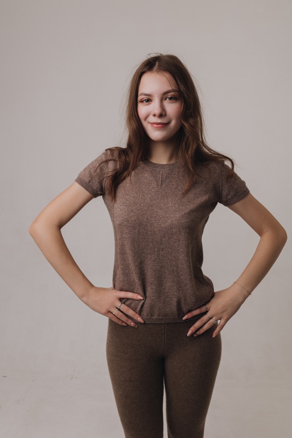 Купить Футболка из 100% шерсти яка цвета капучино 