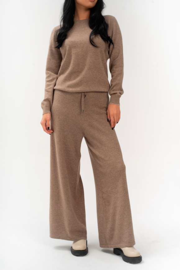 Купить Брюки цвета капучино из 100% кашемира 