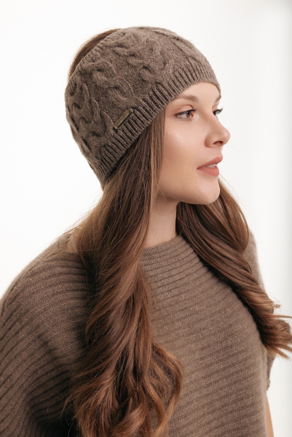 Купить Наушники коричневые из 100% кашемира 