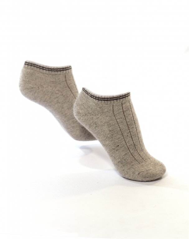Купить Носки серые укороченные из 70% шерсти яка 