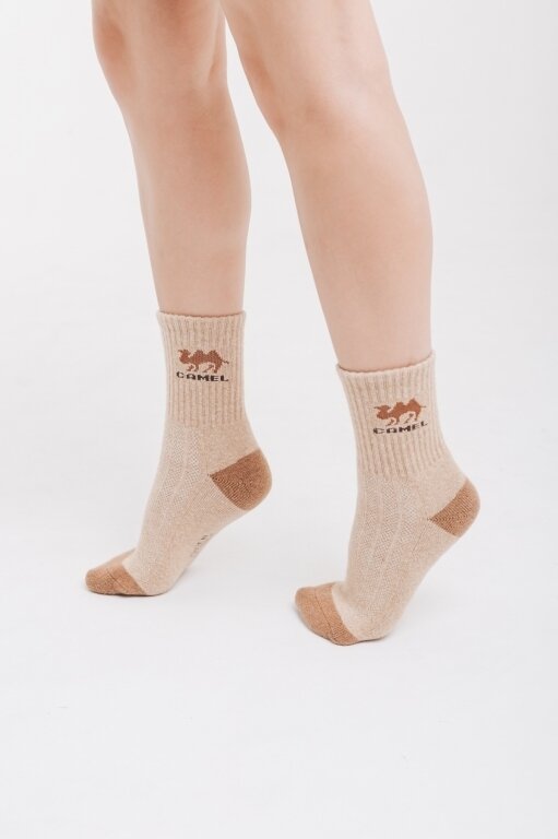 Купить Носки бежевые из 70% шерсти верблюда 