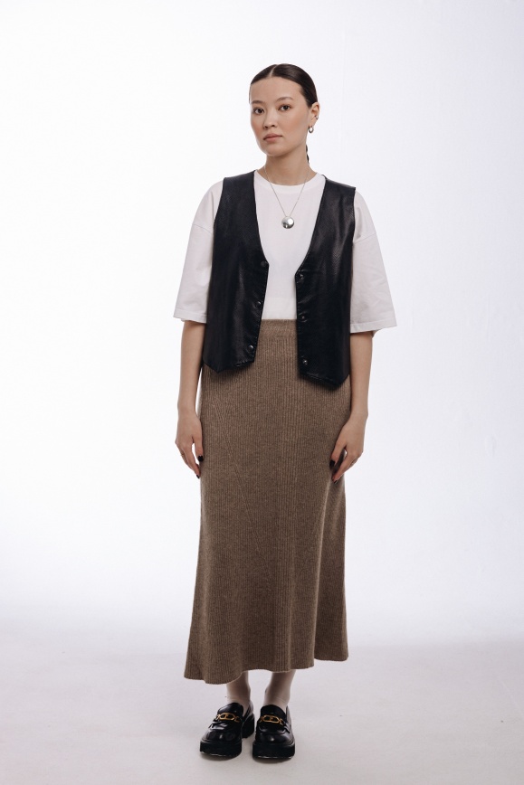 Купить Юбка цвета капучино из 100% кашемира 