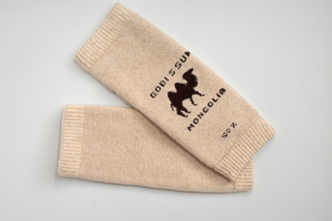 Купить Наколенники из 100% шерсти яка бежевые 