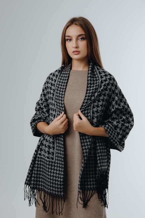 Купить Палантин из 50% кашемира и 50% вискозы двухцветный 