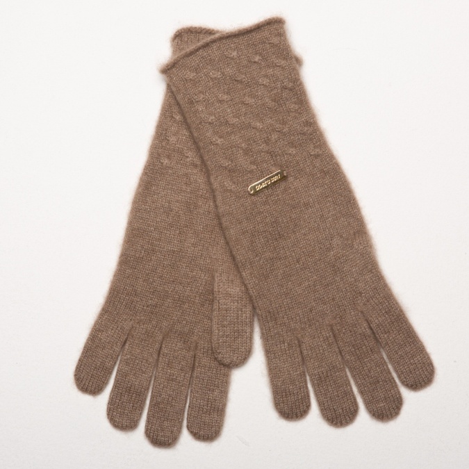 Купить Перчатки из кашемира удлиненные цвета капучино 