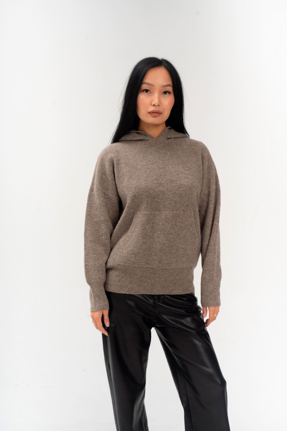 Купить Худи серое из 100% шерсти яка 