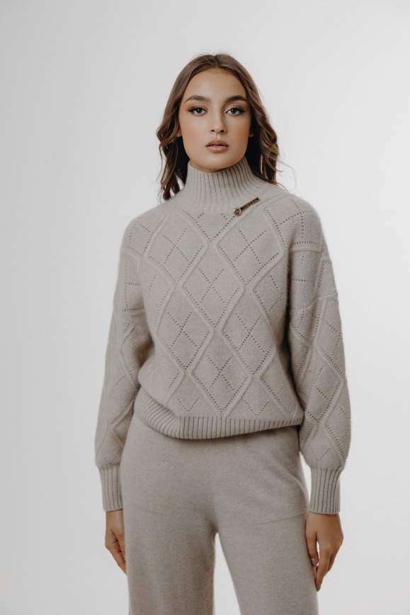 Купить Свитер из 100% кашемира молочный 