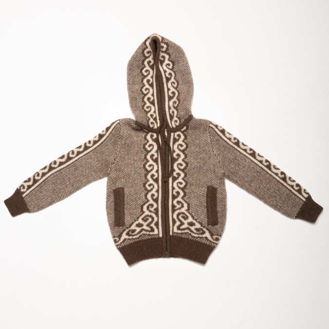 Купить Детская кофта из 100% шерсти яка цвета капучино 