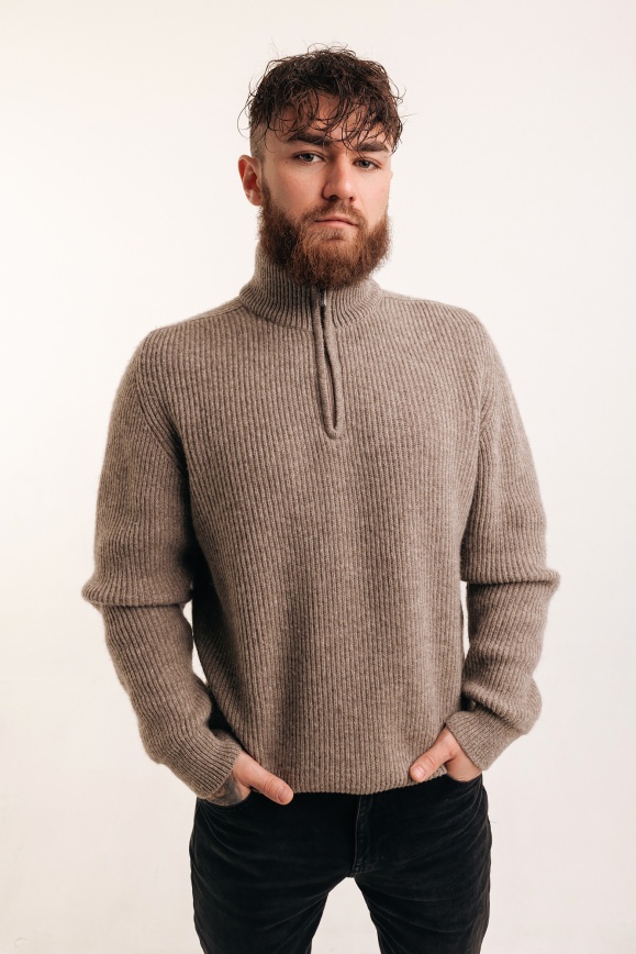 Купить Кофта серая из 100% шерсти яка 