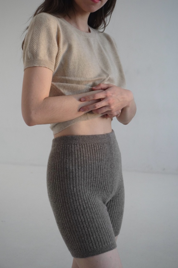 Купить Шорты серые из 100% шерсти яка 