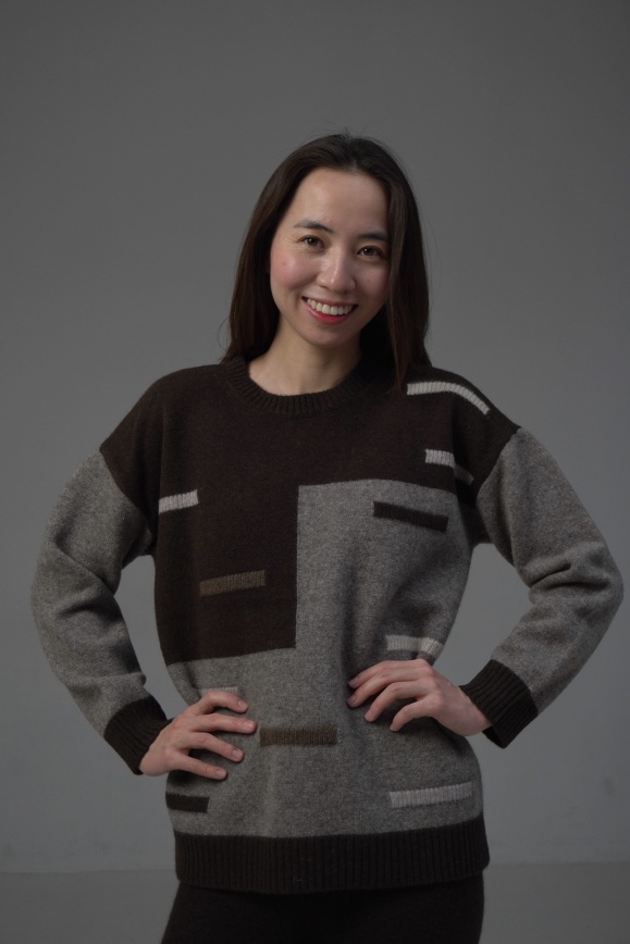 Купить Кофта двухцветная из 100% пуха яка 