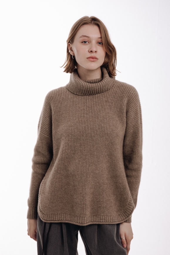Купить Свитер цвета капучино из 100% кашемира 