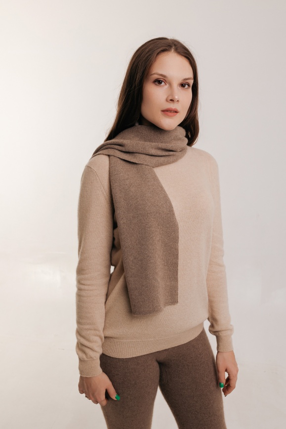 Купить Шарф из кашемира цвета капучино 