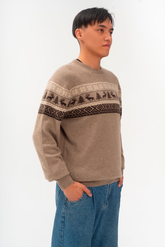 Купить Джемпер из 100% кашемира цвета капучино 