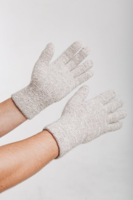Купить Перчатки серые из 100% шерсти яка 