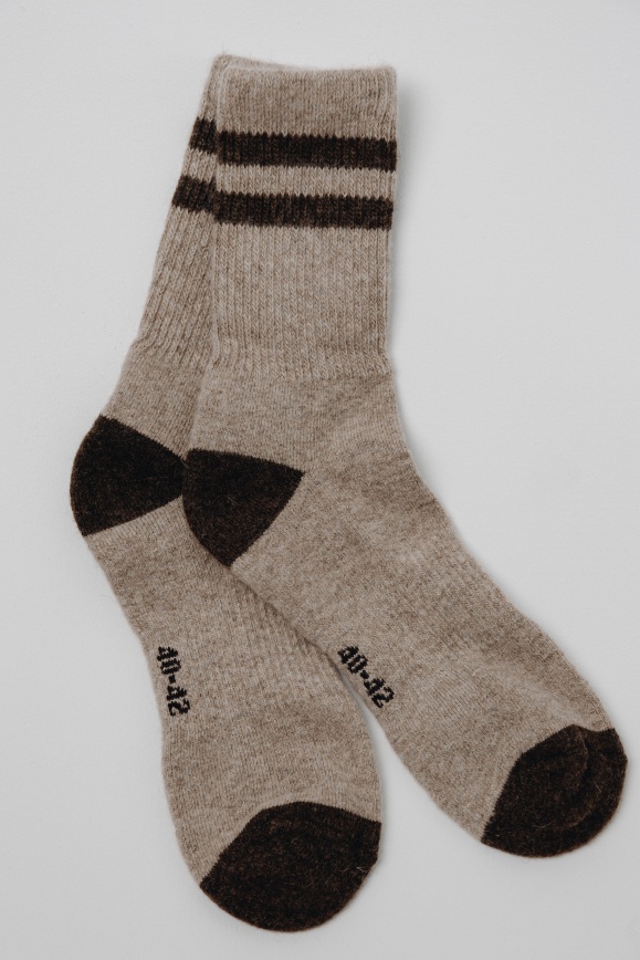 Купить Носки из 100% шерсти яка серые 