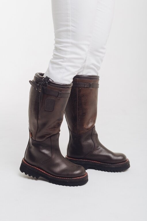 Купить Сапоги коричневые высокие 