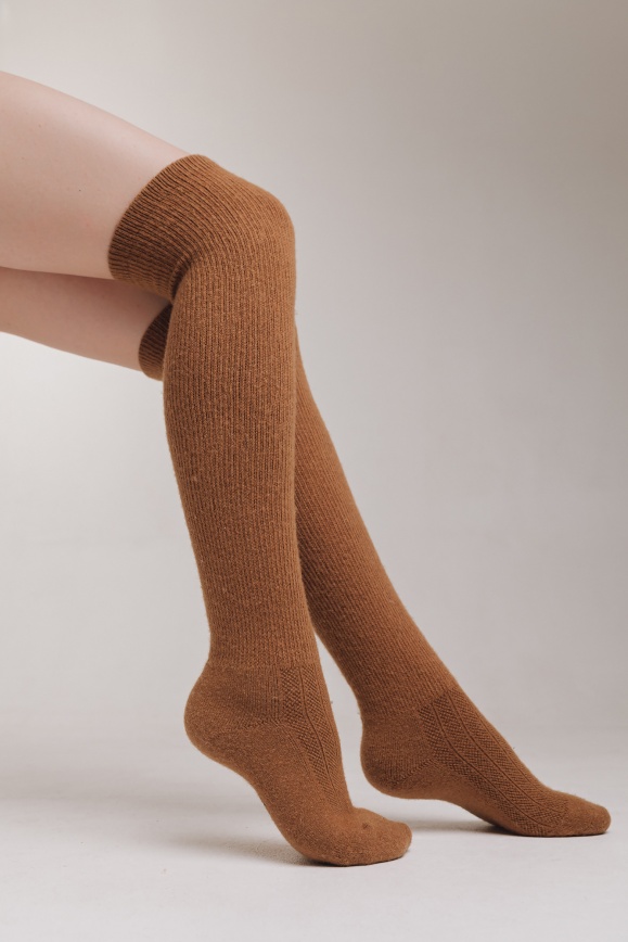 Купить Гольфы песочные из 70% шерсти верблюда 