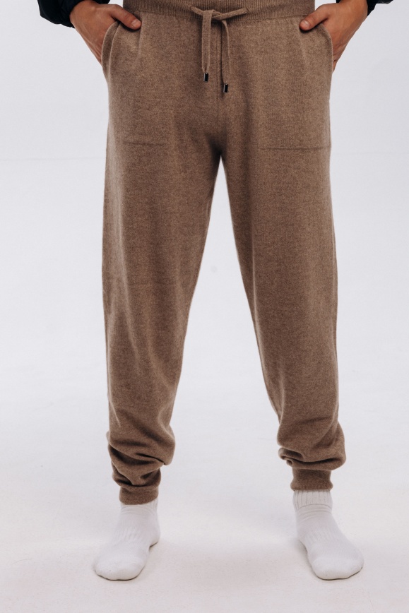 Купить Штаны из 100% кашемира цвета капучино 